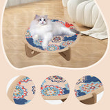 Maxbell Cat Hammock Bed Floral Printed Rest Multifunctional Playing Elevated Cat Bed L