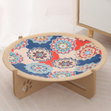 Maxbell Cat Hammock Bed Floral Printed Rest Multifunctional Playing Elevated Cat Bed L