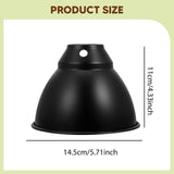 Maxbell Reptile Dome Lamp Cover Aluminum Lampshade for Turtles Lizard Bearded Dragon 5.8in