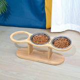 Maxbell Elevated Tilted Cat Bowl Pet Food Water Dish Indoor Watering Raised Dog Bowl