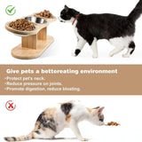 Maxbell Elevated Tilted Cat Bowl Pet Food Water Dish Indoor Watering Raised Dog Bowl