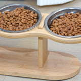 Maxbell Elevated Tilted Cat Bowl Pet Food Water Dish Indoor Watering Raised Dog Bowl