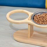 Maxbell Elevated Tilted Cat Bowl Pet Food Water Dish Indoor Watering Raised Dog Bowl