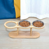 Maxbell Elevated Tilted Cat Bowl Pet Food Water Dish Indoor Watering Raised Dog Bowl