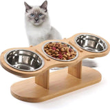 Maxbell Elevated Tilted Cat Bowl Pet Food Water Dish Indoor Watering Raised Dog Bowl
