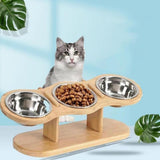 Maxbell Elevated Tilted Cat Bowl Pet Food Water Dish Indoor Watering Raised Dog Bowl