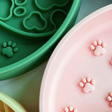 Maxbell Pet Dog Slow Feeder Bowl Non Slip Food Storage Container Dogs Kitty pink
