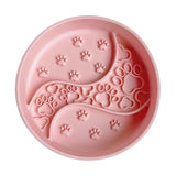 Maxbell Pet Dog Slow Feeder Bowl Non Slip Food Storage Container Dogs Kitty pink