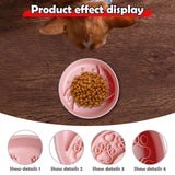 Maxbell Pet Dog Slow Feeder Bowl Non Slip Food Storage Container Dogs Kitty pink