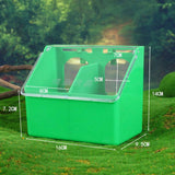 Maxbell Pigeon Feeder Cage Mount Heavy Duty Hanging Box for Cockatiels Ducks Pigeons Green