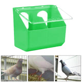 Maxbell Pigeon Feeder Cage Mount Heavy Duty Hanging Box for Cockatiels Ducks Pigeons Green