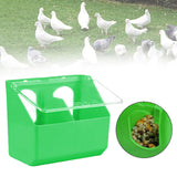 Maxbell Pigeon Feeder Cage Mount Heavy Duty Hanging Box for Cockatiels Ducks Pigeons Green