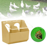 Maxbell Pigeon Feeder Cage Mount Heavy Duty Hanging Box for Cockatiels Ducks Pigeons Khaki