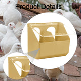 Maxbell Pigeon Feeder Cage Mount Heavy Duty Hanging Box for Cockatiels Ducks Pigeons Khaki