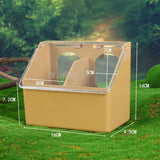 Maxbell Pigeon Feeder Cage Mount Heavy Duty Hanging Box for Cockatiels Ducks Pigeons Khaki