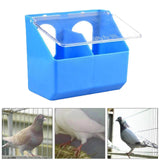 Maxbell Pigeon Feeder Cage Mount Heavy Duty Hanging Box for Cockatiels Ducks Pigeons Blue