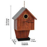 Maxbell Wooden Bird House with Feeder Trough Weatherproof for Yard Country Farmhouse