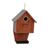 Maxbell Wooden Bird House with Feeder Trough Weatherproof for Yard Country Farmhouse