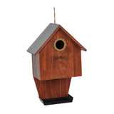 Maxbell Wooden Bird House with Feeder Trough Weatherproof for Yard Country Farmhouse