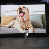 Maxbell Cremation Pet Urn Keychain Pet Dog Paw Print Keepsake Urn Key Chain Cylinder Black