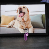 Maxbell Cremation Pet Urn Keychain Pet Dog Paw Print Keepsake Urn Key Chain Cylinder Purple