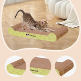 Maxbell Cat Scratcher Board Kittens Corrugated Paper Furniture Protector Scratch Bed Green