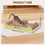 Maxbell Cat Scratcher Board Kittens Corrugated Paper Furniture Protector Scratch Bed Green