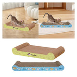 Maxbell Cat Scratcher Board Kittens Corrugated Paper Furniture Protector Scratch Bed Green