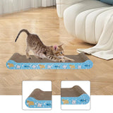 Maxbell Cat Scratcher Board Kittens Corrugated Paper Furniture Protector Scratch Bed Blue