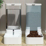 Maxbell Pet Feeder and Water Dispenser Set Travel for Puppy Small Dogs Bunny