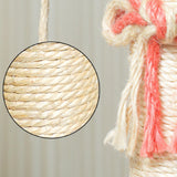Maxbell Sisal Cat Scratcher Decoration Convenient for Kitty Cute Cat Scratching Post Pink