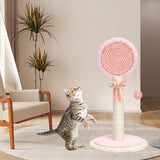 Maxbell Sisal Cat Scratcher Decoration Convenient for Kitty Cute Cat Scratching Post Pink
