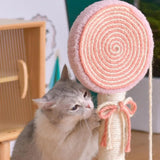 Maxbell Sisal Cat Scratcher Decoration Convenient for Kitty Cute Cat Scratching Post Pink