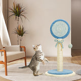 Maxbell Sisal Cat Scratcher Decoration Convenient for Kitty Cute Cat Scratching Post Blue