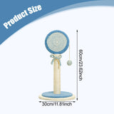 Maxbell Sisal Cat Scratcher Decoration Convenient for Kitty Cute Cat Scratching Post Blue