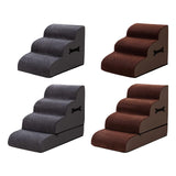 Maxbell Dog Stairs Ramp Removable for Puppy Pet Dog Stairs Ladder for Car Indoor Bed Gray 3 Steps