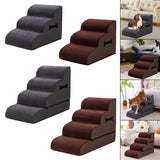 Maxbell Dog Stairs Ramp Removable for Puppy Pet Dog Stairs Ladder for Car Indoor Bed Gray 3 Steps