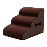 Maxbell Dog Stairs Ramp Removable for Puppy Pet Dog Stairs Ladder for Car Indoor Bed Coffee 3 Steps