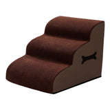 Maxbell Dog Stairs Ramp Removable for Puppy Pet Dog Stairs Ladder for Car Indoor Bed Coffee 3 Steps