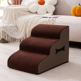 Maxbell Dog Stairs Ramp Removable for Puppy Pet Dog Stairs Ladder for Car Indoor Bed Coffee 3 Steps