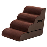 Maxbell Dog Stairs Ramp Removable for Puppy Pet Dog Stairs Ladder for Car Indoor Bed Coffee 4 Steps