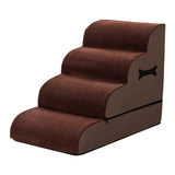 Maxbell Dog Stairs Ramp Removable for Puppy Pet Dog Stairs Ladder for Car Indoor Bed Coffee 4 Steps
