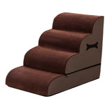 Maxbell Dog Stairs Ramp Removable for Puppy Pet Dog Stairs Ladder for Car Indoor Bed Coffee 4 Steps
