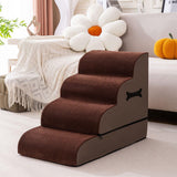 Maxbell Dog Stairs Ramp Removable for Puppy Pet Dog Stairs Ladder for Car Indoor Bed Coffee 4 Steps