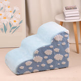 Maxbell Pet Steps Ramp Ladder Indoor Platform Dog Stairs for Older Cats Suvs Bedding Blue 57x40x40cm