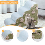 Maxbell Pet Steps Ramp Ladder Indoor Platform Dog Stairs for Older Cats Suvs Bedding Green 72x52x40cm