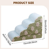 Maxbell Pet Steps Ramp Ladder Indoor Platform Dog Stairs for Older Cats Suvs Bedding Green 72x52x40cm