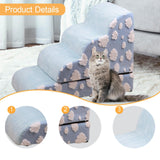 Maxbell Pet Steps Ramp Ladder Indoor Platform Dog Stairs for Older Cats Suvs Bedding Blue 72x52x40cm