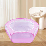 Maxbell Pet Playpen Portable Yard Exercise Dog Kennel Playpen for Ferret Bunny Puppy Pink