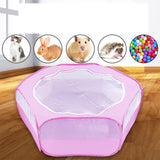 Maxbell Pet Playpen Portable Yard Exercise Dog Kennel Playpen for Ferret Bunny Puppy Pink